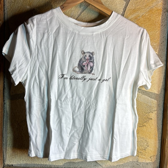 I’m Literally Just A Girl 🐀 Crop Top - Picture 5 of 8